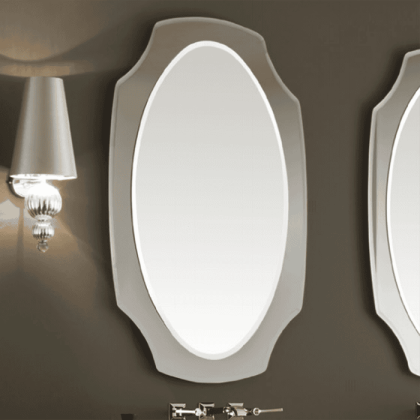 VITAGE milldue edition Зеркало NOTRE DAME 67.8х110см, с фигурной рамой из скошенного дымчатового зеркала