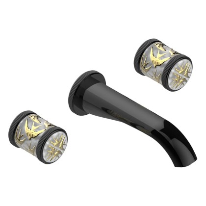 THG Hirondelles Gold Stamped Смеситель для раковины, встраиваемый, цвет: Brown bronze color PVD