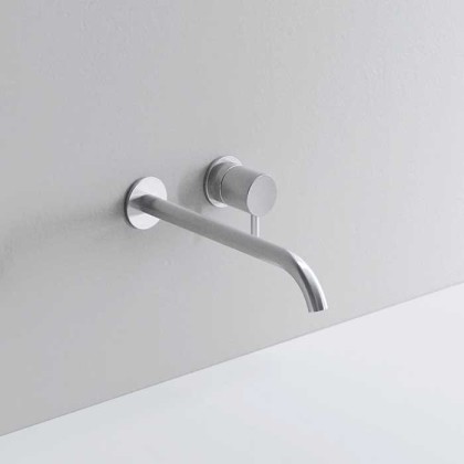 NOORTH milldue edition Смеситель для раковины, с прогрессивным картриджем, излив 21см, цвет: полированная сталь