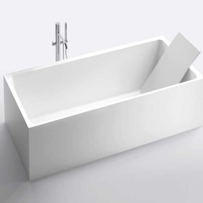 NOORTH milldue edition SKA Ванна отдельностоящая 180х85х50см, с сифоном, milltek solid, фурнитура хром, цвет: белый матовый