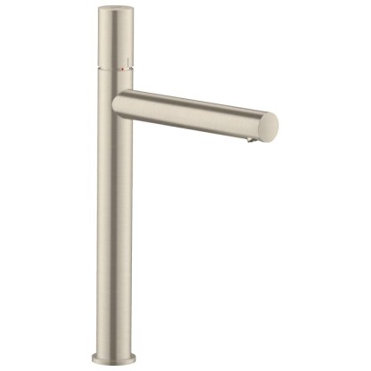 Axor Uno Смеситель для раковины 260, на 1 отв., излив 198мм, с незапираемым донным клапаном, цвет: шлифованный никель