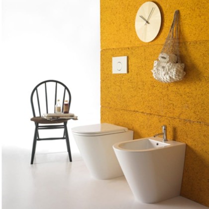 Globo Forty3 Унитаз напольный пристенный 52х36х43см., цвет: белый