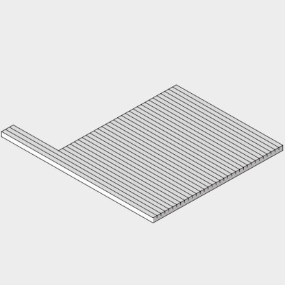 Effegibi Набор напольных дорожек BodyLove S, правый угол, цвет: хемлок