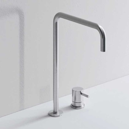 NOORTH milldue edition Смеситель для раковины, 2 отв., высота: 33см., цвет: полированная сталь