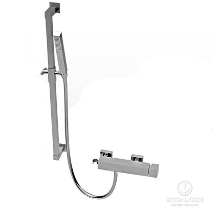 Stella Bamboo Quadro Душевой комплект 3283AC/302-6: смеситель, штанга+ручной душ, цвет: хром