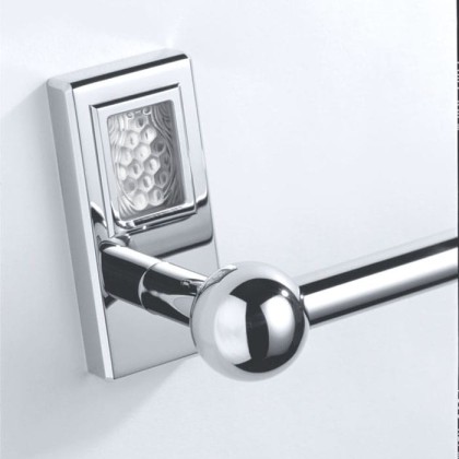 THG M?tropolis ? manettes cristal clair Полотенцедержатель 60см, подвесной, цвет: хром/прозрачный хрусталь