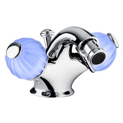 Bongio Rivoli Смеситель для биде, 1 отв., цвет: хром/Royal Blue 08