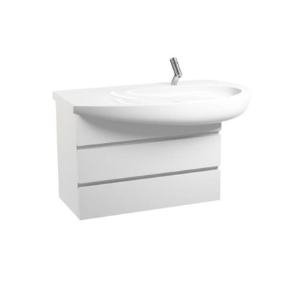 Laufen Alessi One Тумба с раковиной, 90х50см, 2 ящика, подвесная, покрытие LLC, цвет: белый