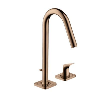 Axor Citterio M Смеситель для раковины, на 2 отв., с донным клапаном, цвет: полированное красное золото