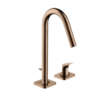 Axor Citterio M Смеситель для раковины, на 2 отв., с донным клапаном, цвет: полированное красное золото