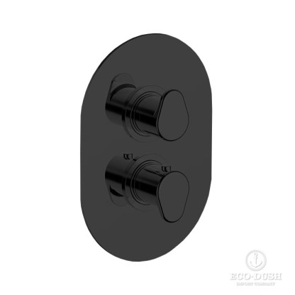 Cisal LineaViva Смеситель для ванны, термостатический, с переключателем на 2 потока, цвет: черный матовый