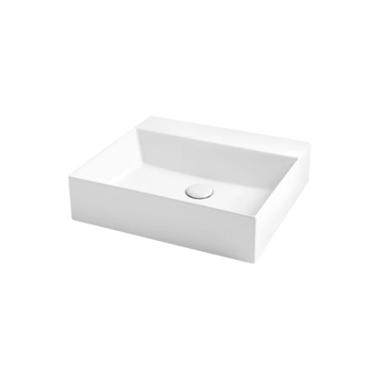 Azzurra Elegance Squared Раковина подвесная/накладная, 50x45xH12,5 см, без отв., цвет: Bianco lucido