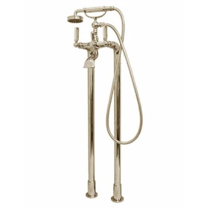 Bossini Liberty Смеситель для ванны, напольный, высота 890 мм, душ лейка Liberty шланг латунь, 150 см  1/2 ”FF,  цвет: никель матовый