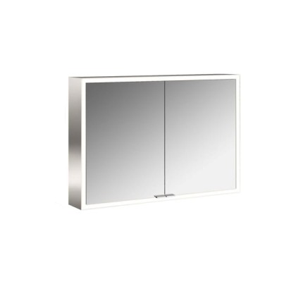 Emco Prime Зеркальный шкаф 100см., с подсветкой LED Facelift навесная модель, 2-дверки, IP 20 задняя панель  цвет белый
