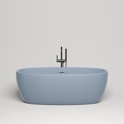 Salini Luce Ванна отдельностоящая 170х85х58cм., донный клапан "Up&Down", сифон, слив-перелив, материал: S-stone, цвет: Pigeon blue матовый