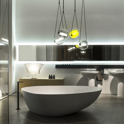 Agape Drop Ванна отдельностоящая 195x129x57.5 см, цвет: белый/светло-серый