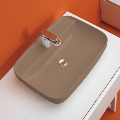 Kerasan Tribeca Раковина 60х43 см, встраиваемая/накладная, 1 отв., цвет: Bruno matt