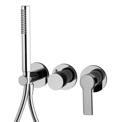 Fima Carlo Frattini Mast Смеситель для душа, встраиваемый, на 2 источника с ручным душем, цвет: хром