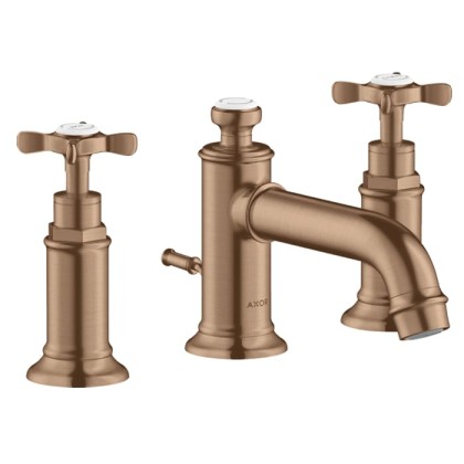 Axor Montreux Смеситель для раковины 30, на 3 отв., с донным клапаном, цвет: шлифованное красное золото