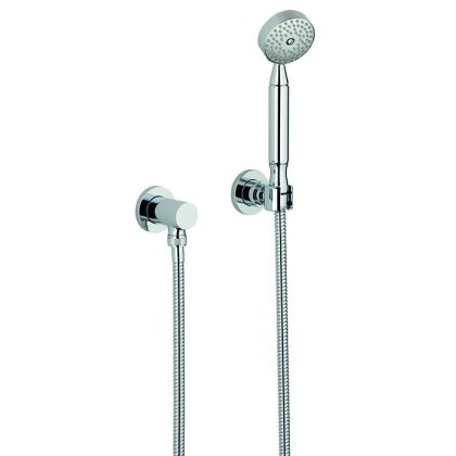 THG Paradise Душевой комплект с ручным душем, шланг 1500 мм., держатель и подвод воды, цвет: хром