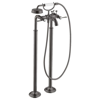 Axor Montreux Смеситель для ванны, напольный, с ручным душем, ручка: рычаг, цвет: шлифованный черный хром