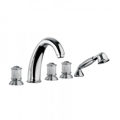 Смеситель для ванны Bongio Impero, цвет: хром/swarovski