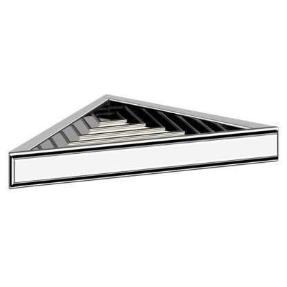 Gessi Eleganza Полочка-решетка угловая для ванны или душа, подвесной, цвет: хром