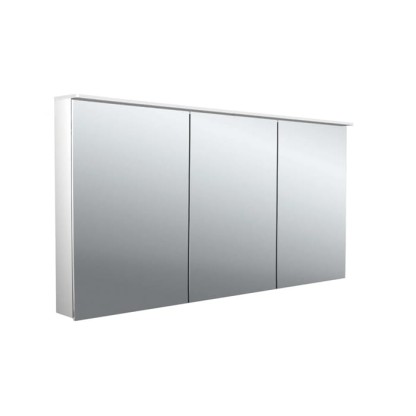 Emco Flat II Зеркальный шкаф 140см., с подсветкой Lichtsegel, навесная модель, с подсв. для раковины, 3 дверки