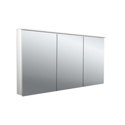 Emco Flat II Зеркальный шкаф 140см., с подсветкой Lichtsegel, навесная модель, с подсв. для раковины, 3 дверки