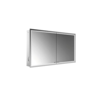 EMCO Prestige2 Зеркальный шкаф 66х121.5см., встраиваемый, LED-подсветка, 2 двери, 2 полки, розетка, с EMCO light system