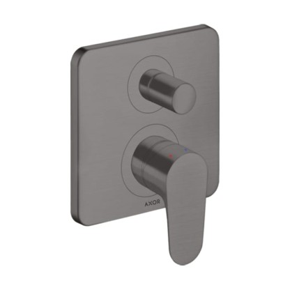Axor Citterio M Смеситель для ванны, встраиваемый, с переключателем на 2 потока, с защитой, цвет: шлифованный черный хром