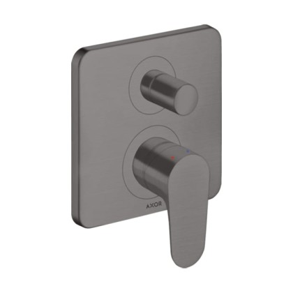 Axor Citterio M Смеситель для ванны, встраиваемый, с переключателем на 2 потока, с защитой, цвет: шлифованный черный хром