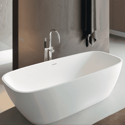 Gruppo Treesse Brio Ванна отдельностоящая 170х72х56 см из искусственного камня, цвет: белый матовый