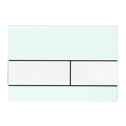 TECESquare Панель смыва, cтекло, цвет: зеленое/белые