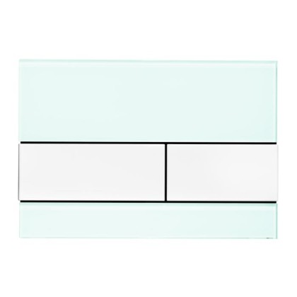 TECESquare Панель смыва, cтекло, цвет: зеленое/белые