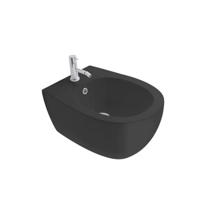 Globo Genesis Биде подвесное 55х36 см, с 1отв для смесителя, с креплением, цвет: Nero opaco