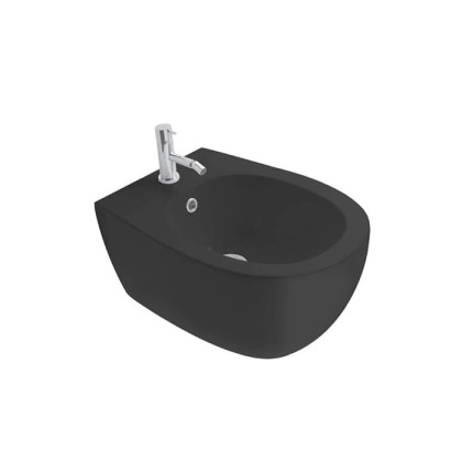 Globo Genesis Биде подвесное 55х36 см, с 1отв для смесителя, с креплением, цвет: Nero opaco