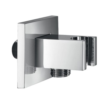 Almar Square  Подключение для шланга, с держателем для лейки, квадратное, цвет: хром