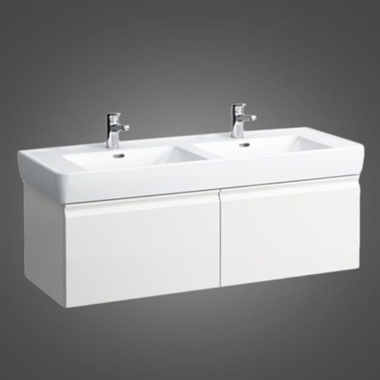 Laufen Pro Тумба с раковиной 122x45x39см., подвесная, 2 выдв ящика, цвет: белый матовый