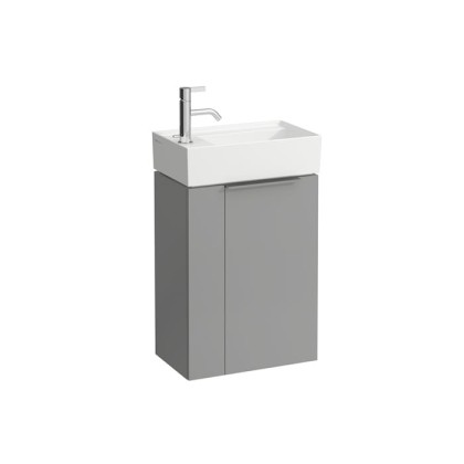 Laufen Kartell Тумба с раковиной, 44.5х27.5х61.5см, с 1 дверцей, с сифоном, подвесная, цвет: серый матовый