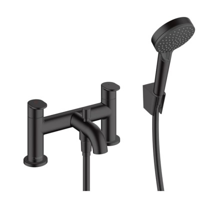 Hansgrohe Vernis Blend Смеситель на край ванны, на 2 отв, цвет: матовый черный