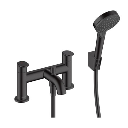 Hansgrohe Vernis Blend Смеситель на край ванны, на 2 отв, цвет: матовый черный