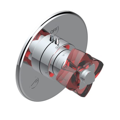 THG Petale De Cristal Rouge Переключатель встраиваемый, внешняя часть, цвет: хром