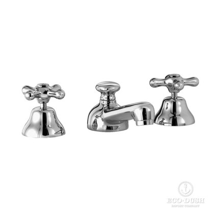 Stella Roma Смеситель для раковины на 3 отверстия 3224, с донным клапаном, цвет: хром