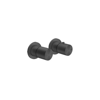 Gessi Habito Cesello Смеситель для душа, встраиваемый, термостатический, с переключателем на 2 положения, внешняя часть, цвет: Black Metal PVD