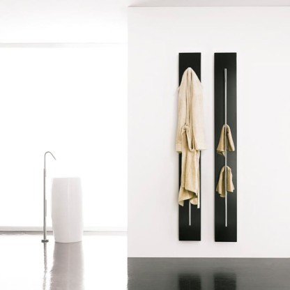 Antrax Teso Полотенцесушитель электрический 25x150H см, рейлинг: хром, цвет: черный матовый