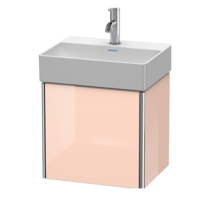 Duravit XSquare Тумба подвесная 43.4х34х39.7см, с раковиной, 1 дверца левая,  Цвет: абрик. жемчуг глянцевый