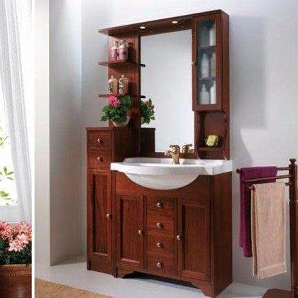 EBAN Eleonora Modular  Комплект мебели 107 см (пенал слева), напольный, цвет: noce