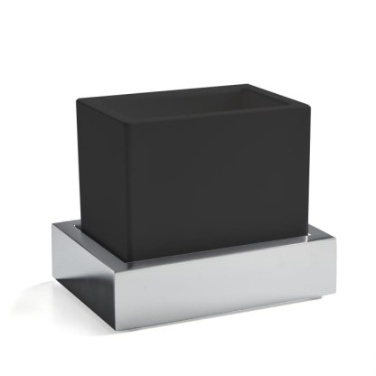 3SC SK 3.0 Стакан подвесной, композит Solid Surface, цвет: чёрный/хром