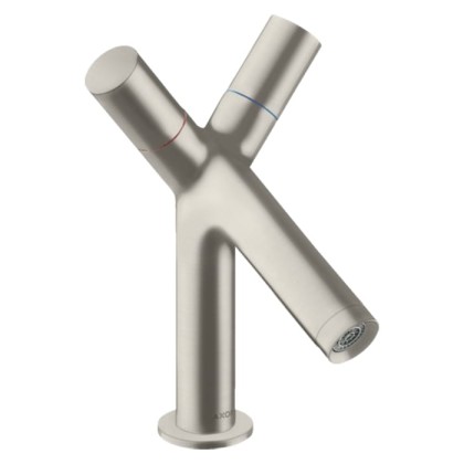 Axor Starck Cмеситель для раковины 80, на 1 отв., с донным клапаном, цвет: сталь